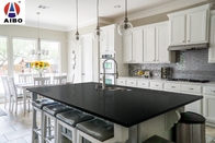 Sparkle Black Serie Engineered Stone Slabs Quartz Material For Kitchen / Bathroom Top