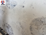 Marble Look Artificial Quartz Slabs For Bathroom Vanity Top Anti Faded