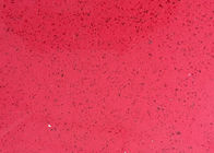 Rose Red Recycled Glass Quartz Countertops Scratch Resistance 3000mm X 1400mm