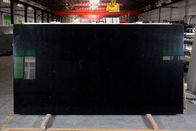 3200*1800MM Crystal Black Glass Quartz Stone With Countertop Wall Panel