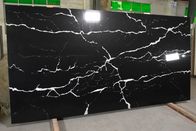 2cm Crystal White Calacatta Artificial Quartz Stone Slab 6 Mohs Hardness