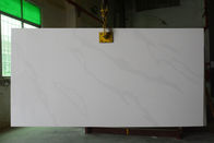 6.5Mohs White Calacatta Quartz Kitchen Tops Solid Surface 3000*1600