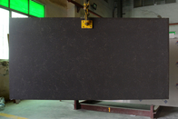 Kitchen Countertop Solid Surface Artificial Quartz Stone Black Mirror Color Island