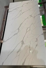NSF Grey  Calacatta Quartz Stone Slab With White Background Scratch Resistant Decoration Material
