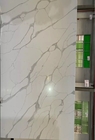 NSF Grey  Calacatta Quartz Stone Slab With White Background Scratch Resistant Decoration Material