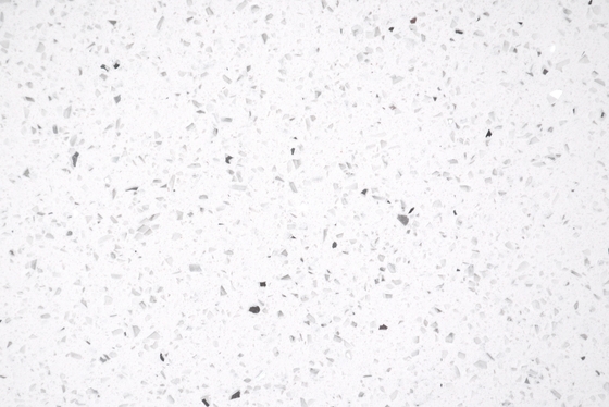 White Mirror Artificial Quartz Slabs Size 3200*1800mm For Vanity Island Bench Top