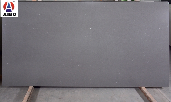 Solid Surface 19.6㎏/M2 Artificial Quartz Slabs For Table Topping