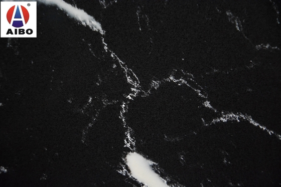 Artificial Black Calacatta Quartz Stone Slab（Acid Resistant）