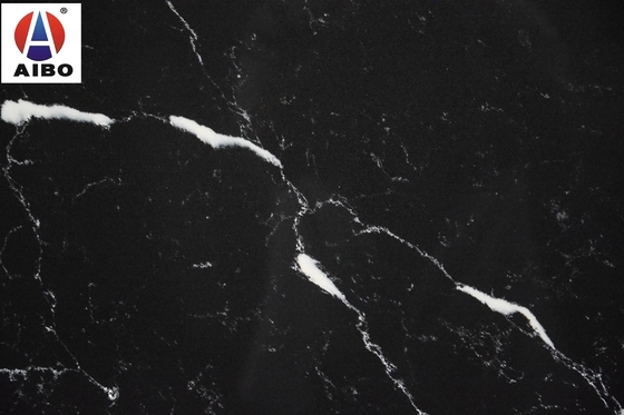 Artificial Black Calacatta Quartz Stone Slab（Acid Resistant）