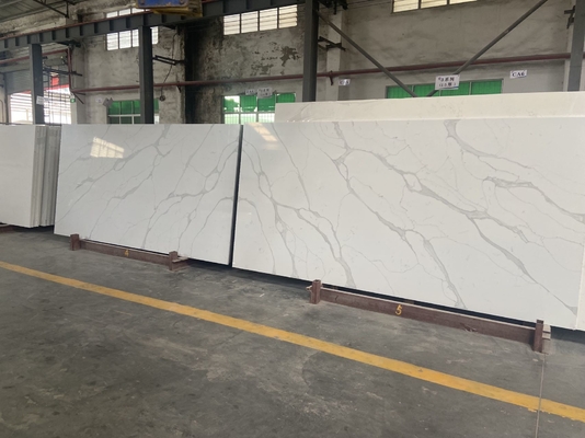 Antifouling Artificial Calacatta Quartz Stone Kitchen Countertops 30mm