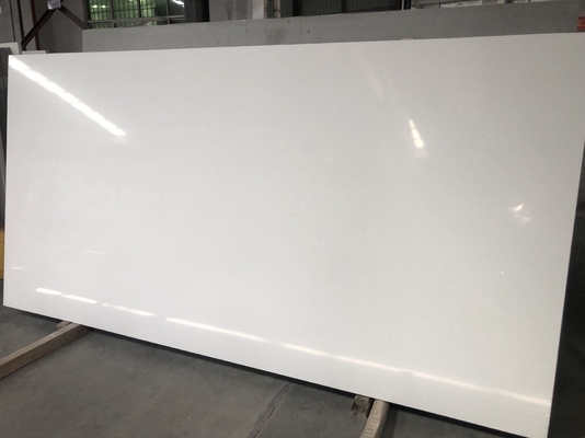 Artificial Quartz Stone Slab White Sparkle Quartz Slab For Kitchen Countertop Vanitytop