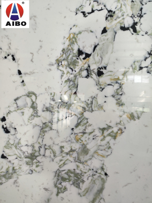 Non Porous Calacatta Quartz Stone Slab For Bench Top Decoration