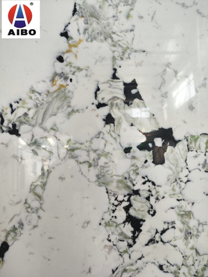 Non Porous Calacatta Quartz Stone Slab For Bench Top Decoration