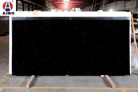 Hot Sale Wholesale Artificial Quartz Sparkle Black Color Stone for Kitchen Countertop