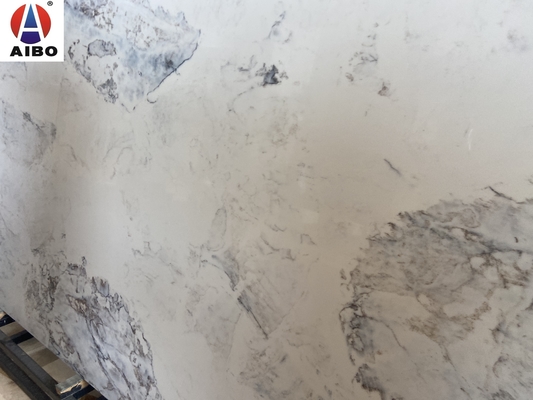 New Arrival Calacatta White Artificial Crystal Extra White Marble Stone Quartz Slabs Porcelain Artificial Quartz Stone