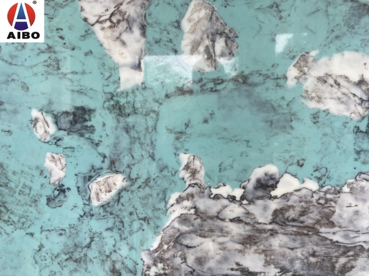 Blue Luxury Marble Interior decoration Marble Looking Quartz Stone Countertop Backgroud Wall
