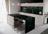 3200*1800MM Solid Surface Quartz Stone Top Black Quartz Kitchen Countertops Anti Faded
