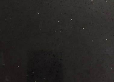 Black Engineered Quartz Stone Anti Faded Brushed Finished 6.5 Mohz Hardness
