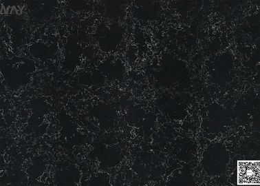 Artificial Marble Black Quartz Stone Man Made Black Marble Stone 6.5 Mohz Wall Tile