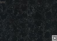 Heat Resistant Carrara Black Quartz Tiles Flooring Home Decoration Anti Faded