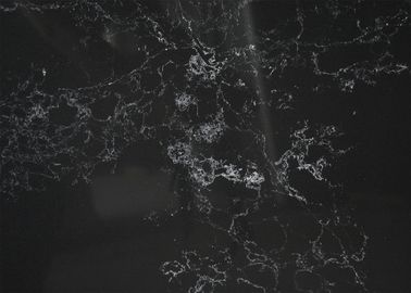 Kitchen Artificial Quartz Stone Countertop Carrara Black Color 3200*1600*20mm