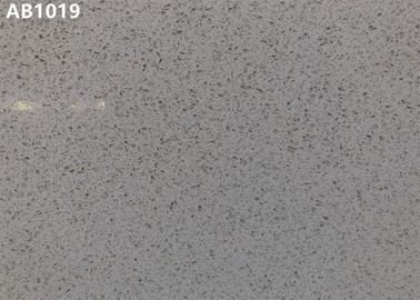 High Tenacity Grey Quartz Stone Polished Surfaces Finished Staining Resistant Block Step