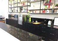 Commercial Black Honed Finish Quartz Countertops That Look Like Marble
