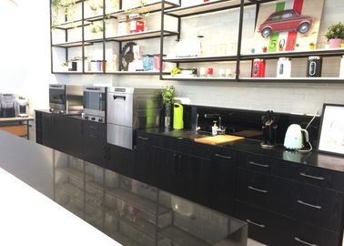 Commercial Black Honed Finish Quartz Countertops That Look Like Marble