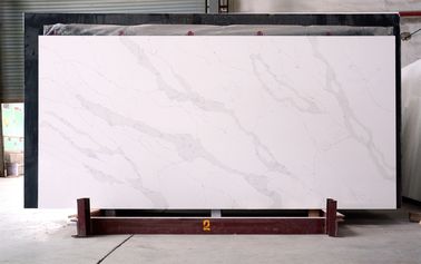 White Calacatta Indoor 30mm Quartz Kitchen Countertops