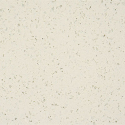 Washable 20MM Creamy White Glass Quartz For Bathroom Vanity Top