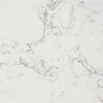 Engineering White Artificial Carrara Quartz Stone Kitchen Countertop Antifouling