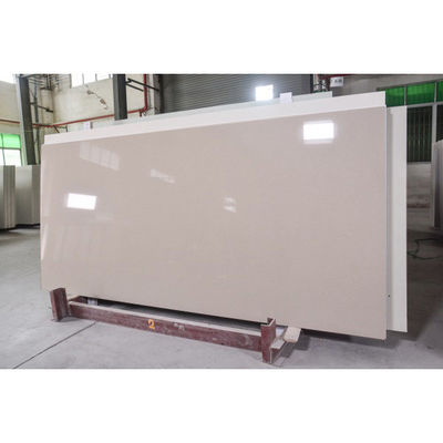 15MM Nude Colored Glass Quartz Stone With Bathroom Vanity Top