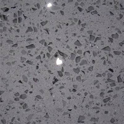 High Density Grey Quartz Stone Polished For Block Step / Kitchen Countertop