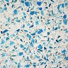 Home Blue And White Glass Surface Quartz With Grinded Blue Shades