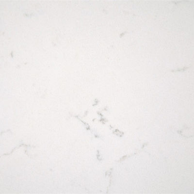 7.5mm Thickness White Artificial Quartz Stone Slabs Table Top For Bathroom