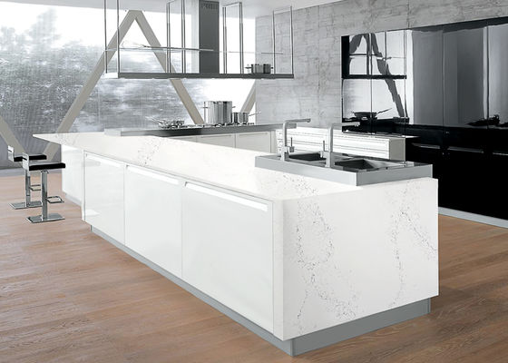 Indoor Decoration Calacatta Quartz Stone Countertops 2.45g/cm3 Density