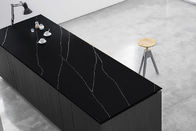 Black Quartz Vanity Top Sample Arctic White Color Undermount Sinks