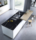 High Black Glass Color Calacatta Quartz Stone With NSF For Kitchen Top