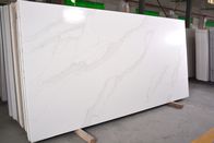 Light White Polishing Calacatta Artificial Quartz Stone Slab For Benchtop