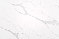 Solid White Calacatta Quartz Stone For Countertops Construction Materials