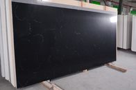 Home Decoration Engineered Artificial Cararra Quartz Stone Sheet Black Color