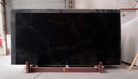 10mm Thickness Black Artificial Quartz Stone Wall Panels Man Made