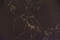 Kitchen Countertop Solid Surface Artificial Quartz Stone Black Color