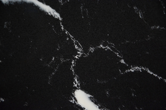 Building Materials Black 12MM Calacatta Quartz Slab With Countertop