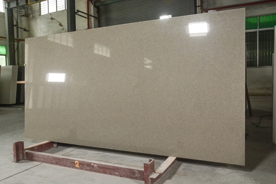 Antifouling Artificial Quartz Kitchen Countertop Slab Heat Insulation