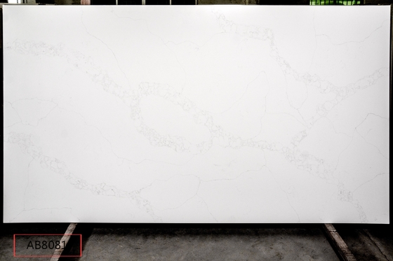 Polishing White Calacatta Engineered Quartz Stone Kitchen Countertop hotsale