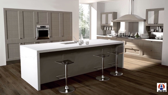 Polishing White Calacatta Engineered Quartz Stone Kitchen Countertop hotsale