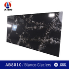 Black Calacata Artificial Quartz Kitchen Countertop With Coherent Pattern Marble looking
