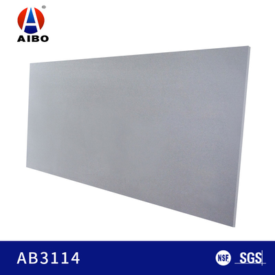 Non Toxic Grey Quartz Stone Brushed Finish For Kitchen Countertop Vanity