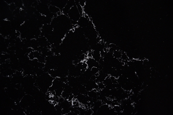 Acid Resistant Solid Black Quartz Countertops With NSF SGS Certification